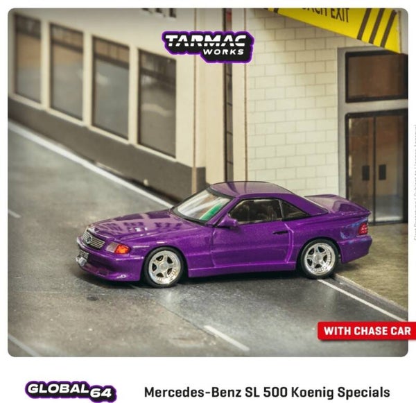TARMAC WORKS 1/64 GLOBAL64 MERCEDES-BENZ SL500 KOENIG SPECIALS PURPLE