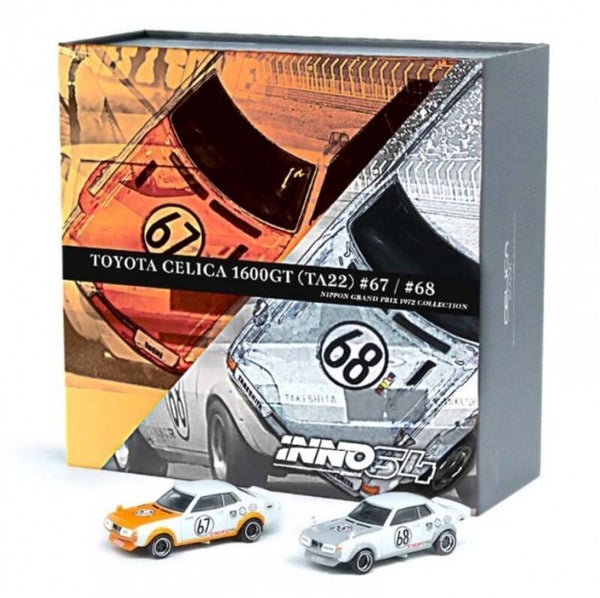 INNO64 1/64 TOYOTA CELICA 1600GT TA22 #67 / #68 NIPPON GRAND PRIX 1972 BOX SET COLLECTION