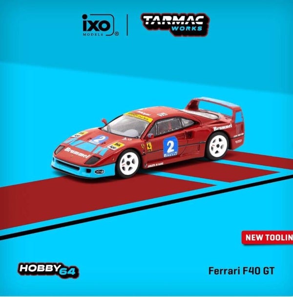 IXO x TARMAC WORKS 1/64 HOBBY64 FERRARI F40 GT ITALIAN GT CHAMPIONSHIP 2019