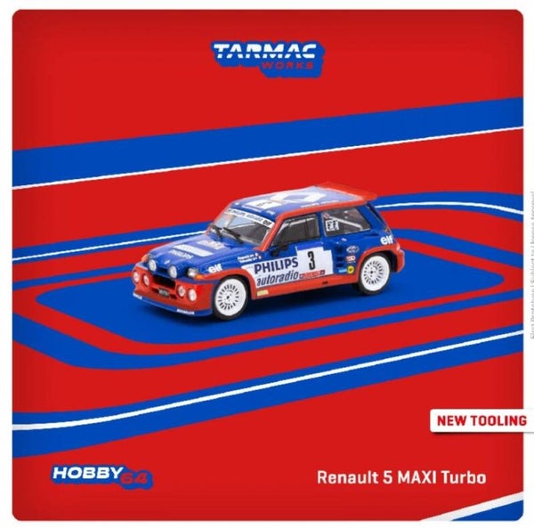 TARMAC WORKS 1/64 HOBBY64 RENAULT 5 MAXI TURBO TOUR DE CORSE RALLYE DE FRANCE 1985 WINNER