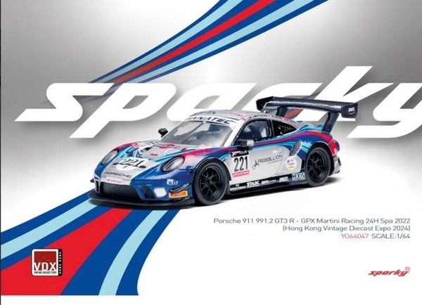 SPARKY 1/64 PORSCHE 911 991.2 GT3 RS GPX MARTINI RACING 24HRS SPA 2022