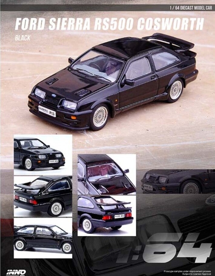 INNO64 1/64 FORD SIERRA RS500 COSWORTH RHD BLACK