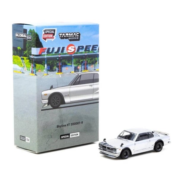TARMAC WORKS 1/64 GLOBAL64 NISSAN SKYLINE HT 2000 GT-R KPGC10 SILVER CHROME JAPAN SPECIAL EDITION