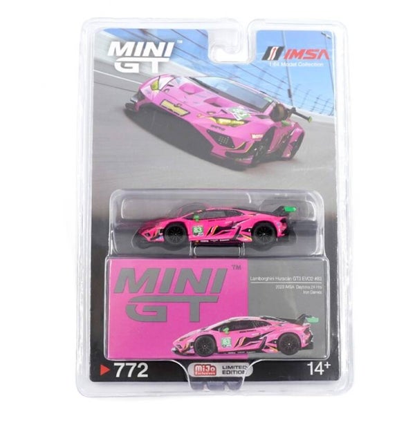 MINI GT 1/64 LAMBORGHINI HURACAN GT3 EVO #83 IRON DAMES IMSA DAYTONA 24HRS M&J  EXCLUSIVES
