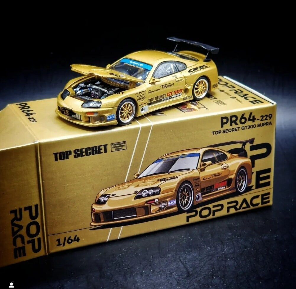 POPRACE 1/64 TOP SECRET GT300 SUPRA Unboxing POP RACE 1:64 TOP