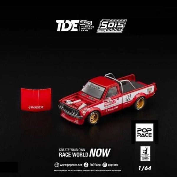 POP RACE 1/64 PANDEM DATSUN 620 PICKUP TRUCK THAILAND DIECAST EXPO 2025