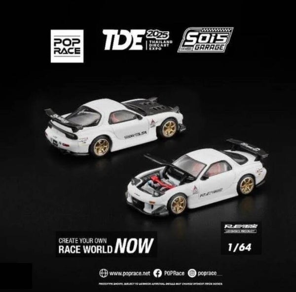 POP RACE 1/64 MAZDA RX-7 FD3S RE-AMEMIYA THAILAND DIECAST EXPO 2025 EVENT EXCLUSIVE