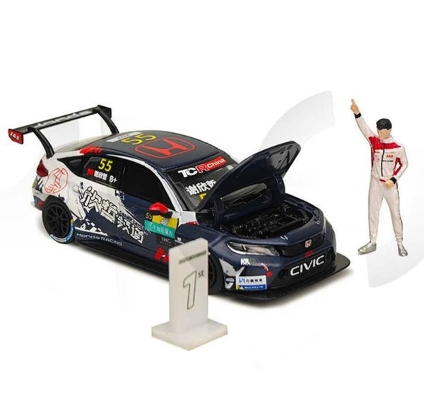 POP RACE x KILO 1/64 HONDA CIVIC TYPE R TCR CHINA TOURING CAR CHAMPIONSHIP MARTIN XIE WINNER 2024