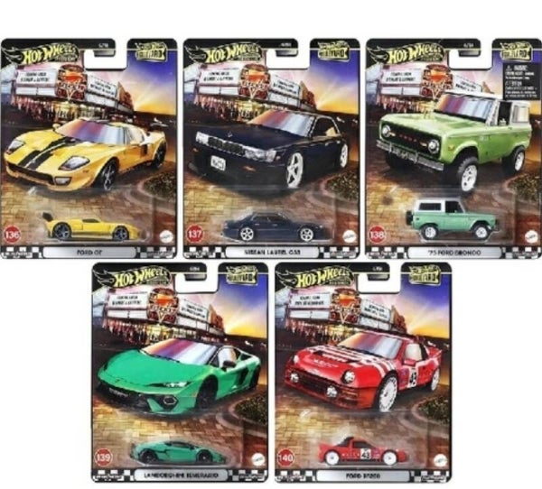 HOT WHEELS PREMIUM 1/64 BOULEVARD 2025 COMPLETE SET OF FIVE MODELS