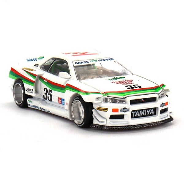 KIADO HOUSE x MINI GT 1/64 NISSAN SKYLINE GT-R R34 THE GRASSHOPPER
