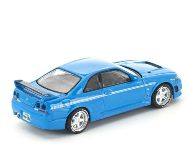 POP RACE 1/64 NISSAN SKYLINE GT-R R33 NISMO 400R CHAMPION BLUE ENIGMA EXCLUSIVE