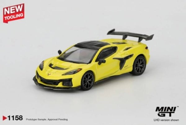 MINI GT 1/64 CHEVROLET CORVETTE ZR1 ACCELERATE YELLOW LHD