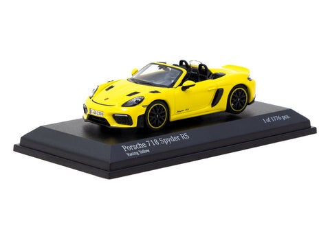 MINICHAMPS64 x TARMAC WORKS 1/64 COLLAB64 PORSCHE 718 SPYDER RS RACING YELLOW