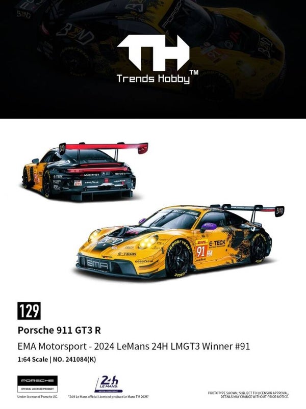 TRENDS HOBBY 1/64 PORSCHE 911 GT3 R LE MANS 2024