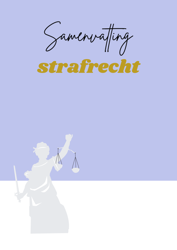Samenvatting strafrecht