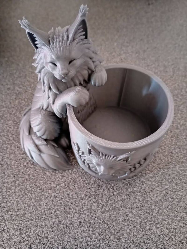 Poes met potje decoratie