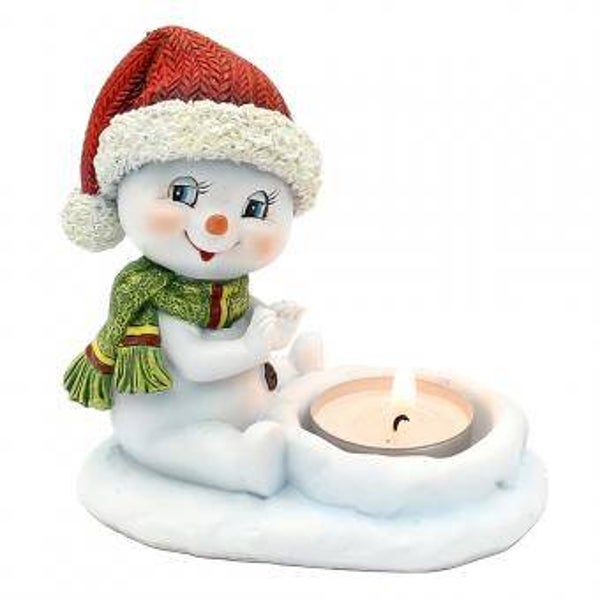 Schneekind Schorsch mit Teelichthalter