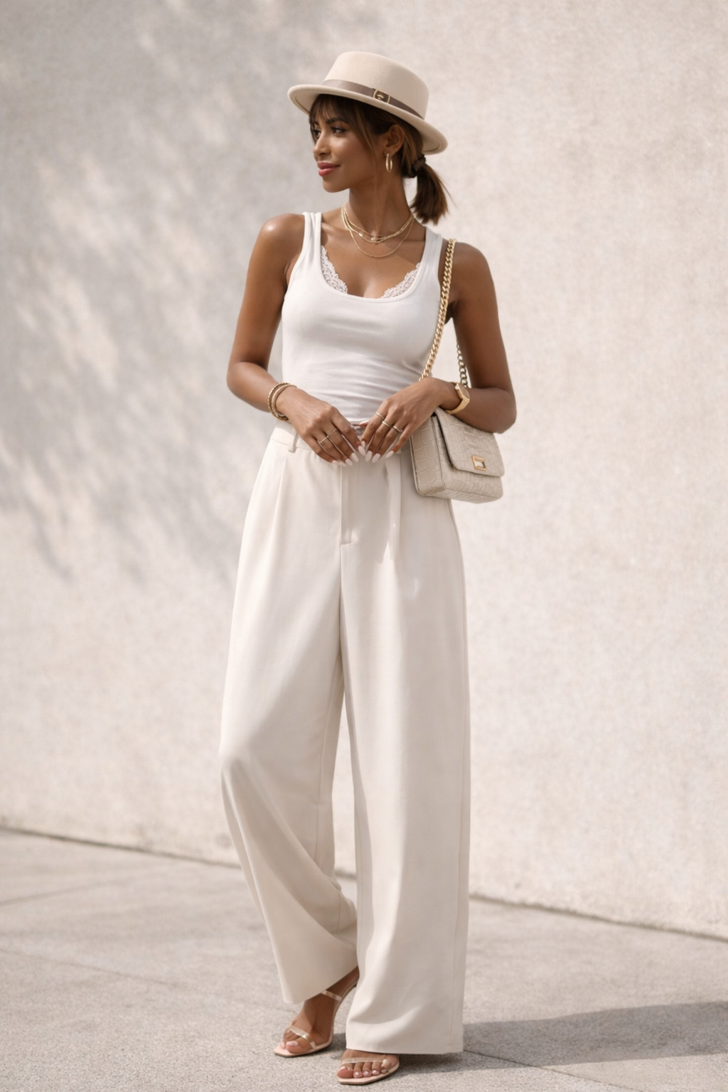 Elegante Wide Leg Pantalon