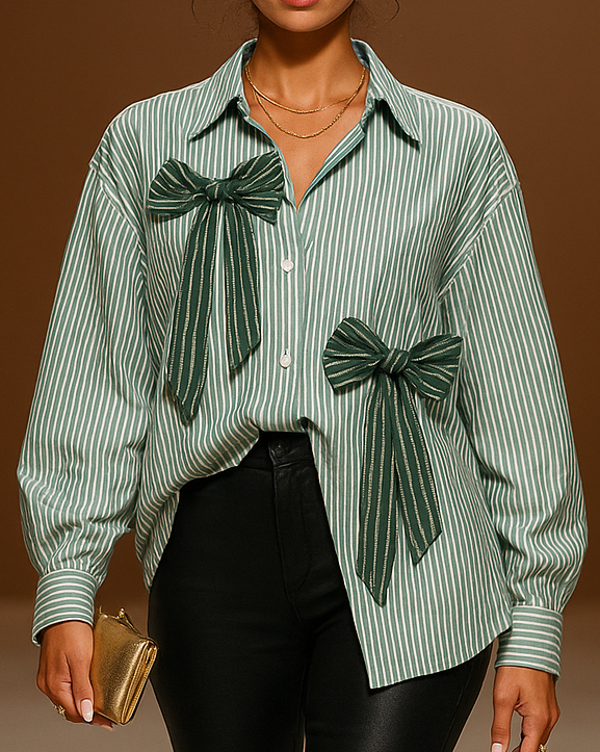 oversized striped blouse