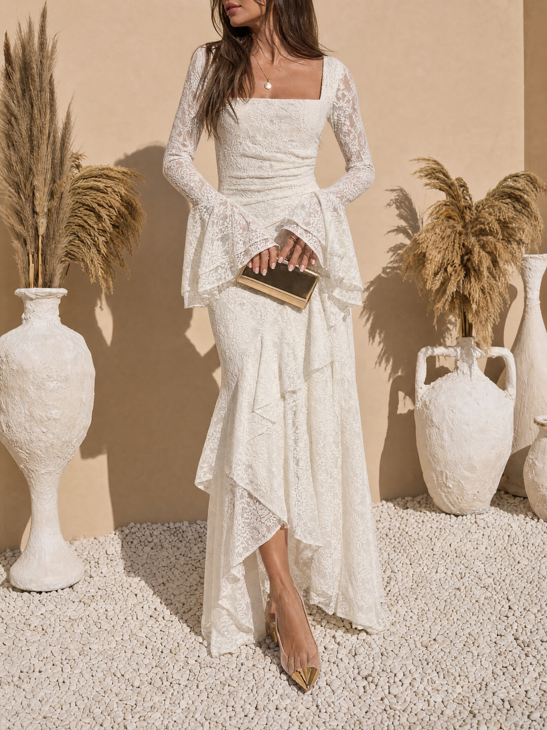 🤍 Isabella Lace Maxi Dress