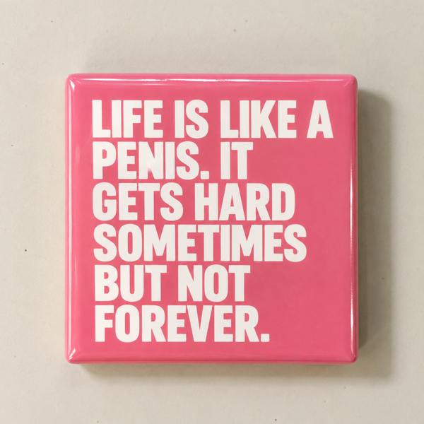 Magneet tegeltje - life is like a penis
