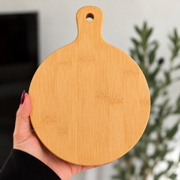 Snijplank rond gepersonaliseerd