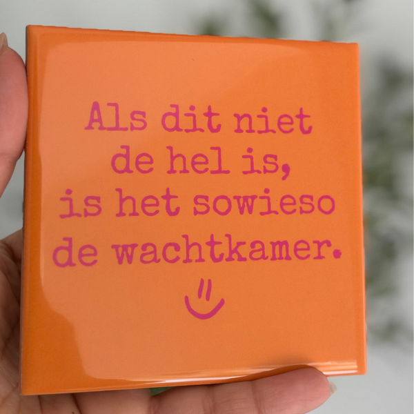 Als dit niet de hel is , is het sowieso de wachtkamer