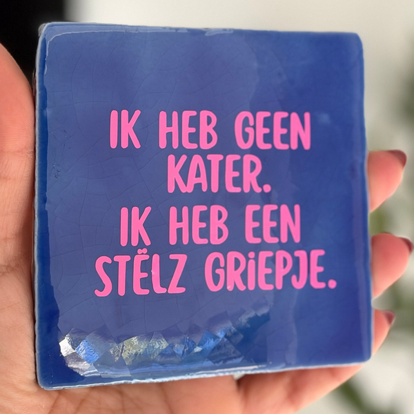 Ik heb geen kater ik heb een stëlz griepje blauw