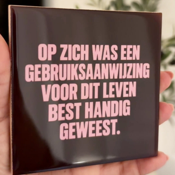 Op zich was een gebruiksaanwijzing voor dit leven best handig geweest.