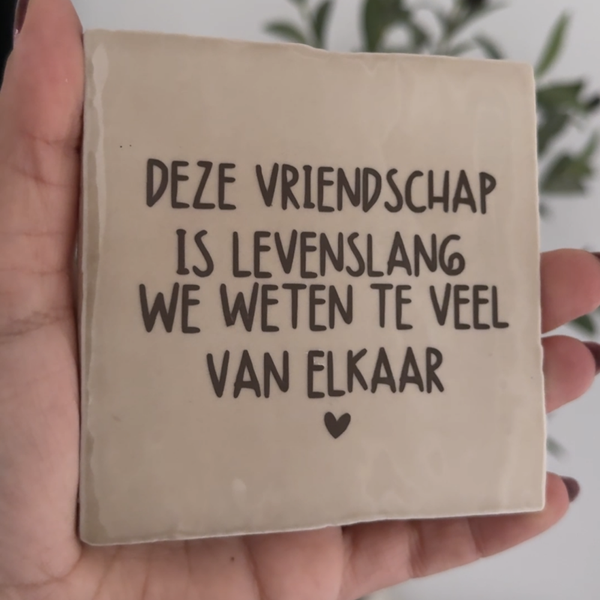Deze vriendschap is levenslang we weten te veel van elkaar