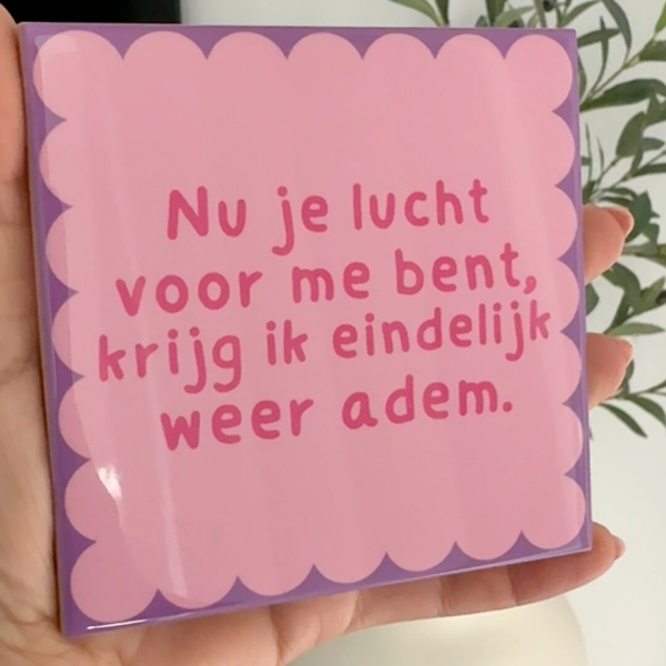 Nu je lucht voor me bent krijg ik eindelijk weer adem