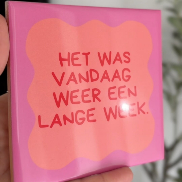 Het was vandaag weer een lange week