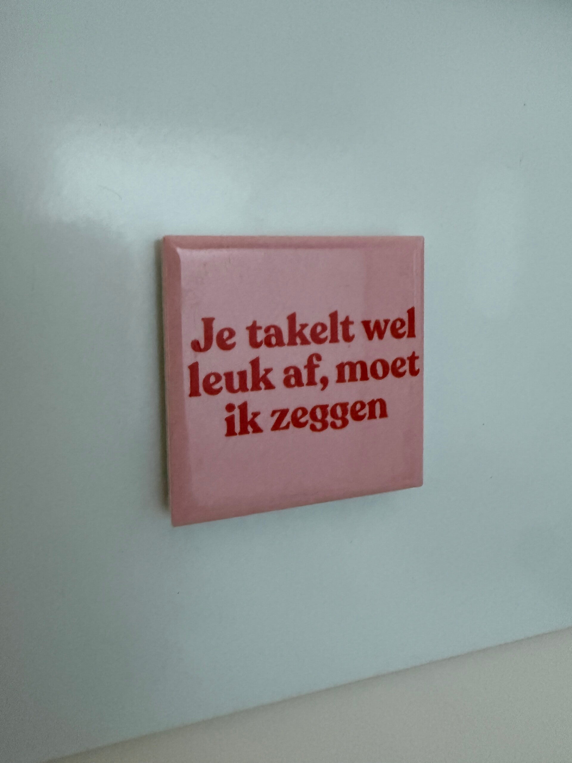 Magneet tegeltje - Je takelt wel leuk af moet ik zeggen