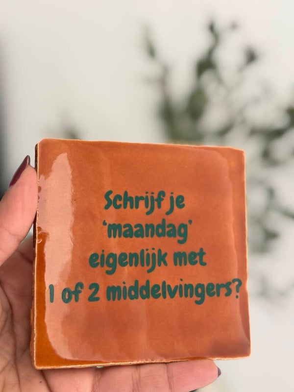 Schrijf je maandag met 1 of 2 middelvingers