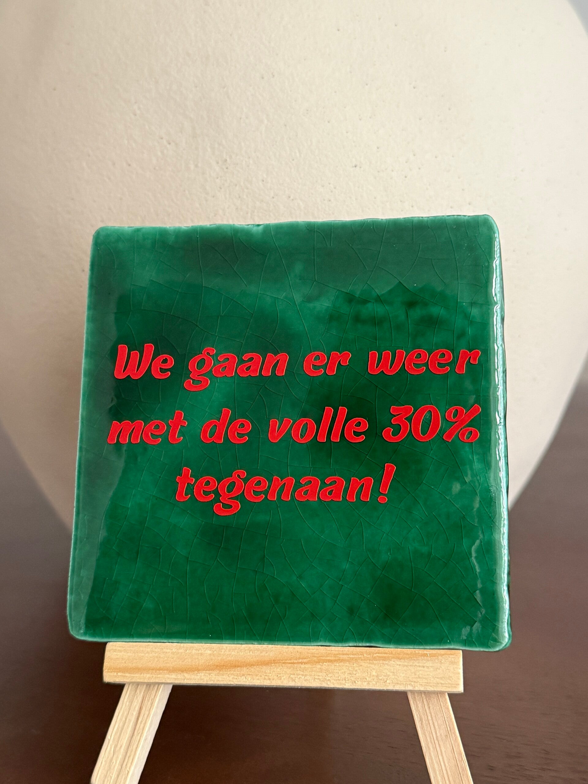 We gaan er weer met de volle 30% tegenaan!