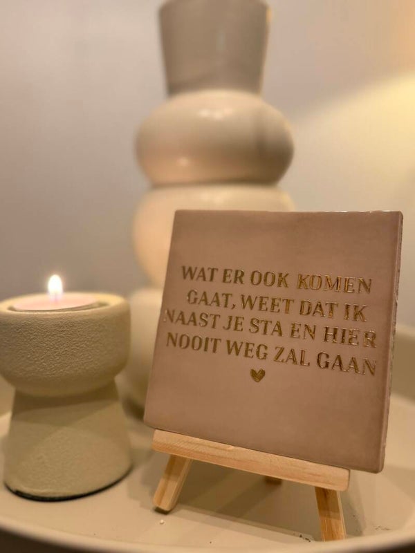 Tegel met tekst - Suzan en Freek -