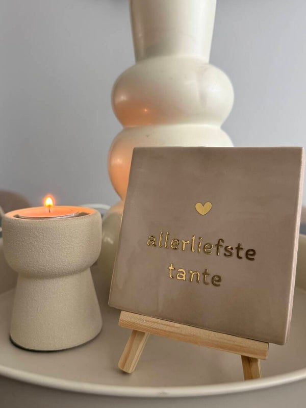 Tegeltje met tekst -  tante -