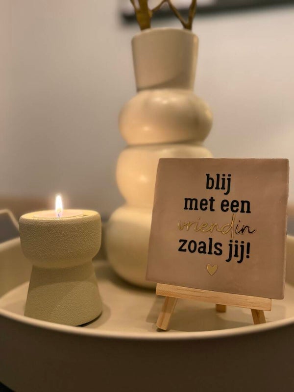 Tegeltje met tekst - Vriendin -