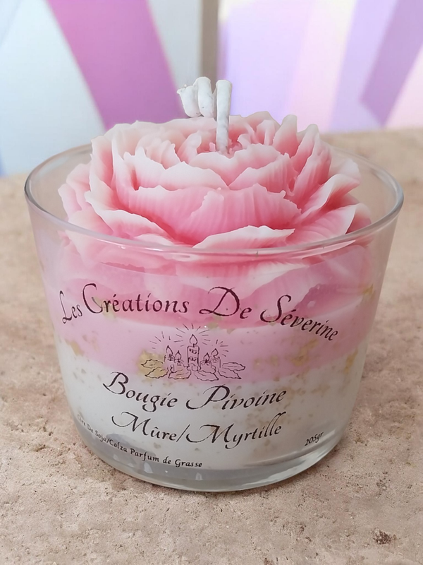 Bougie Pivoine Mûre/Myrtille