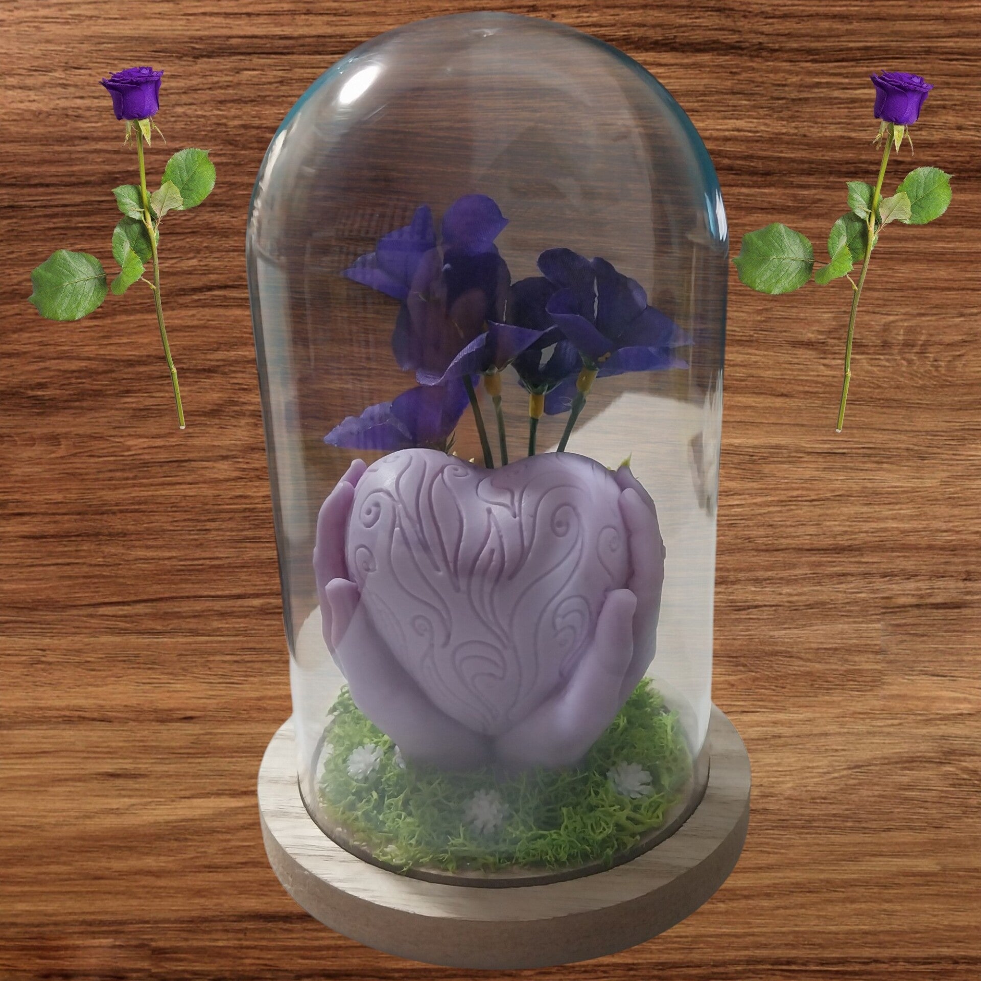 Bougie sous cloche