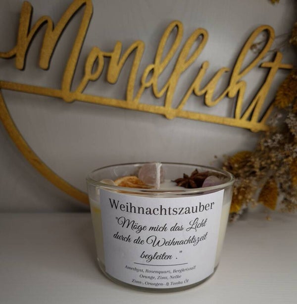 Weihnachtszauber Edelsteinkerze