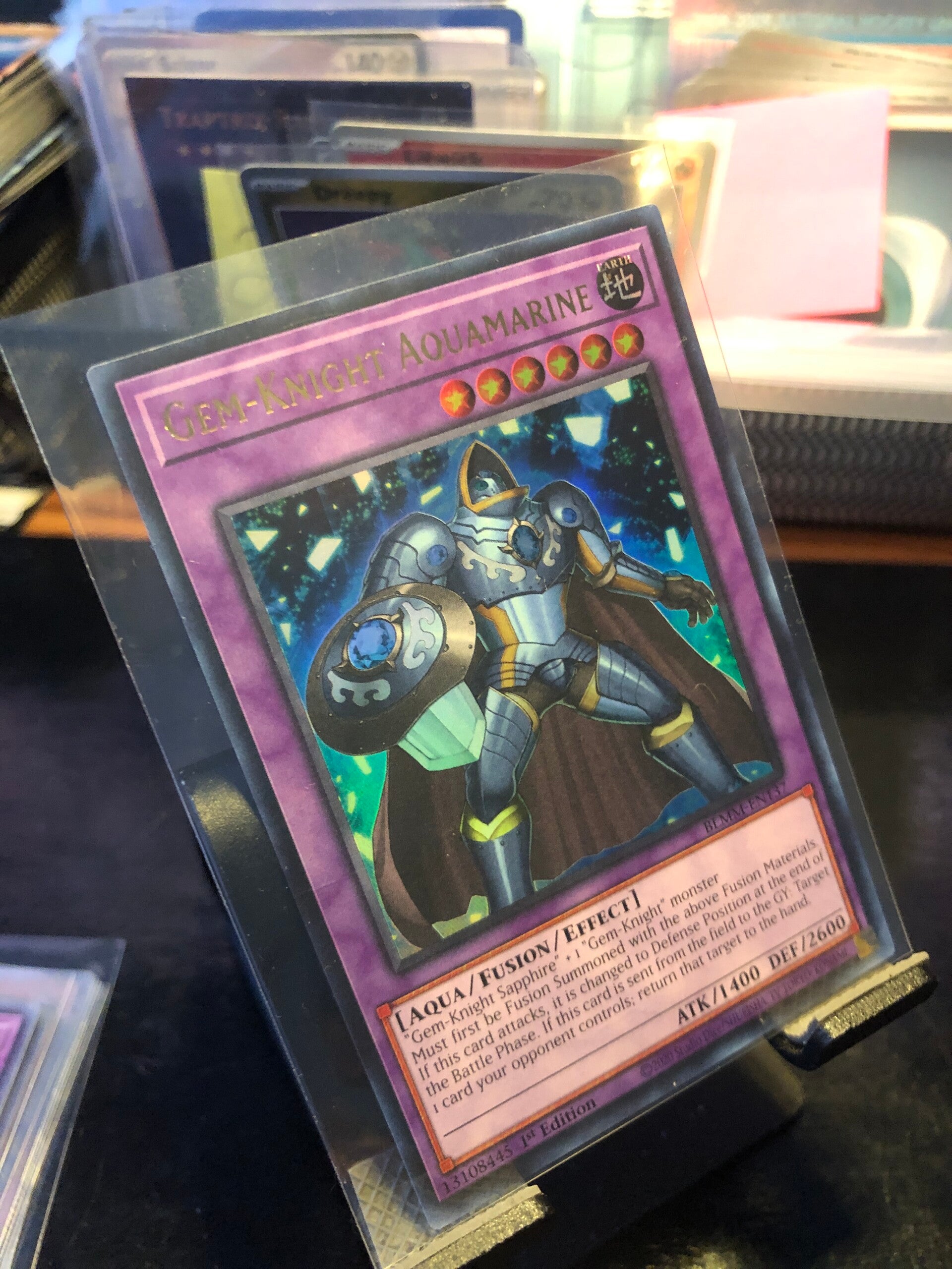 Yu-Gi-Oh! - Battles Of Legend: Monster Mayhem - Gem-Knight Aquamarine - Ultra Rare - BLMM-EN137 - Monster/Fusion/Effect Card
