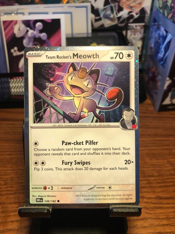 Pokémon - Destined Rivals - (Promo) Team Rocket’s Meowth (Cosmos Holo) - 147/182 - Common (Promo)