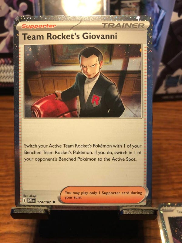 Pokémon - Destined Rivals - (Promo) Team Rocket’s Giovanni (Cosmos Holo) - 147/182 - Uncommon (Promo)