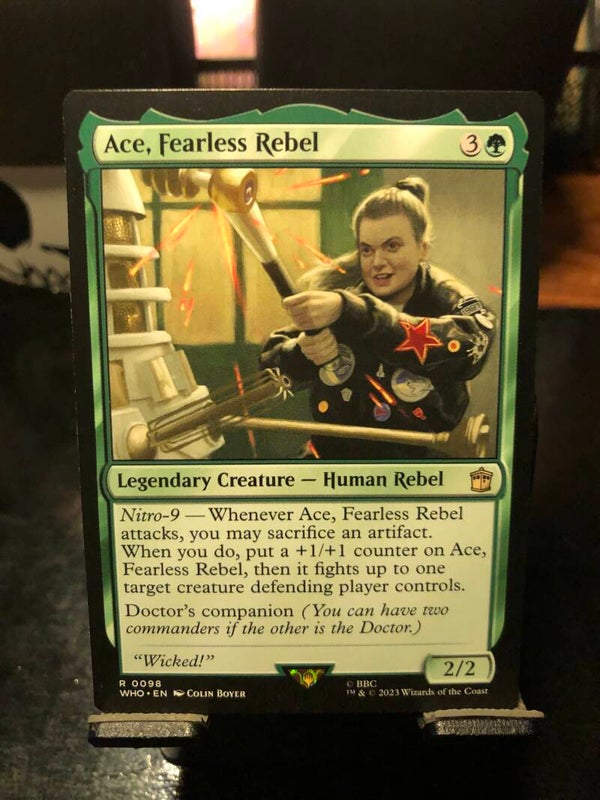 MTG | English | WHO | 2023 | Rare | Ace, Fearless Rebel (Green) | Legendary Creature - Human Rebel | NM | 0089
