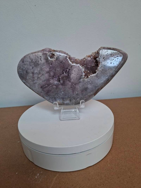 Pink Amethyst Freeform with Druzy