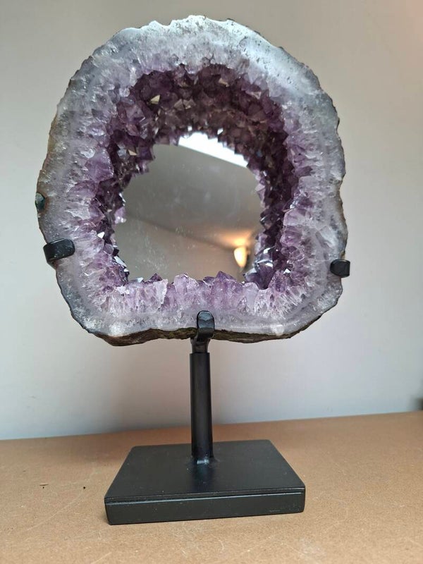Amethyst Crystal Mirror