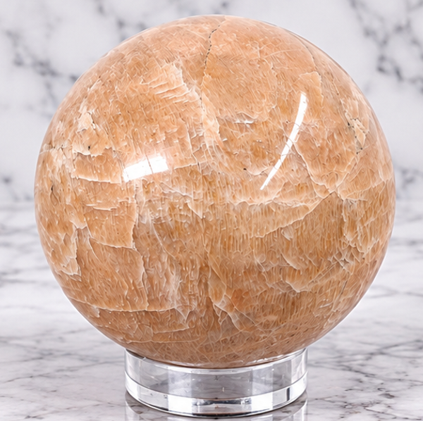 Peach Moonstone Sphere