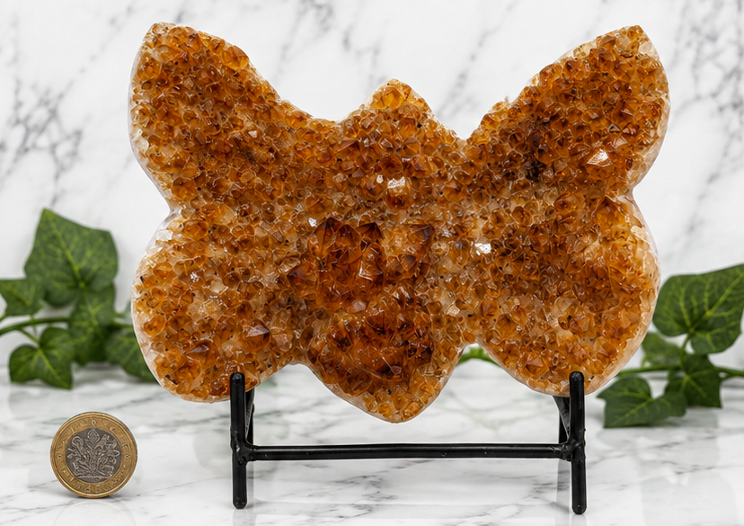 Citrine Butterfly on Stand