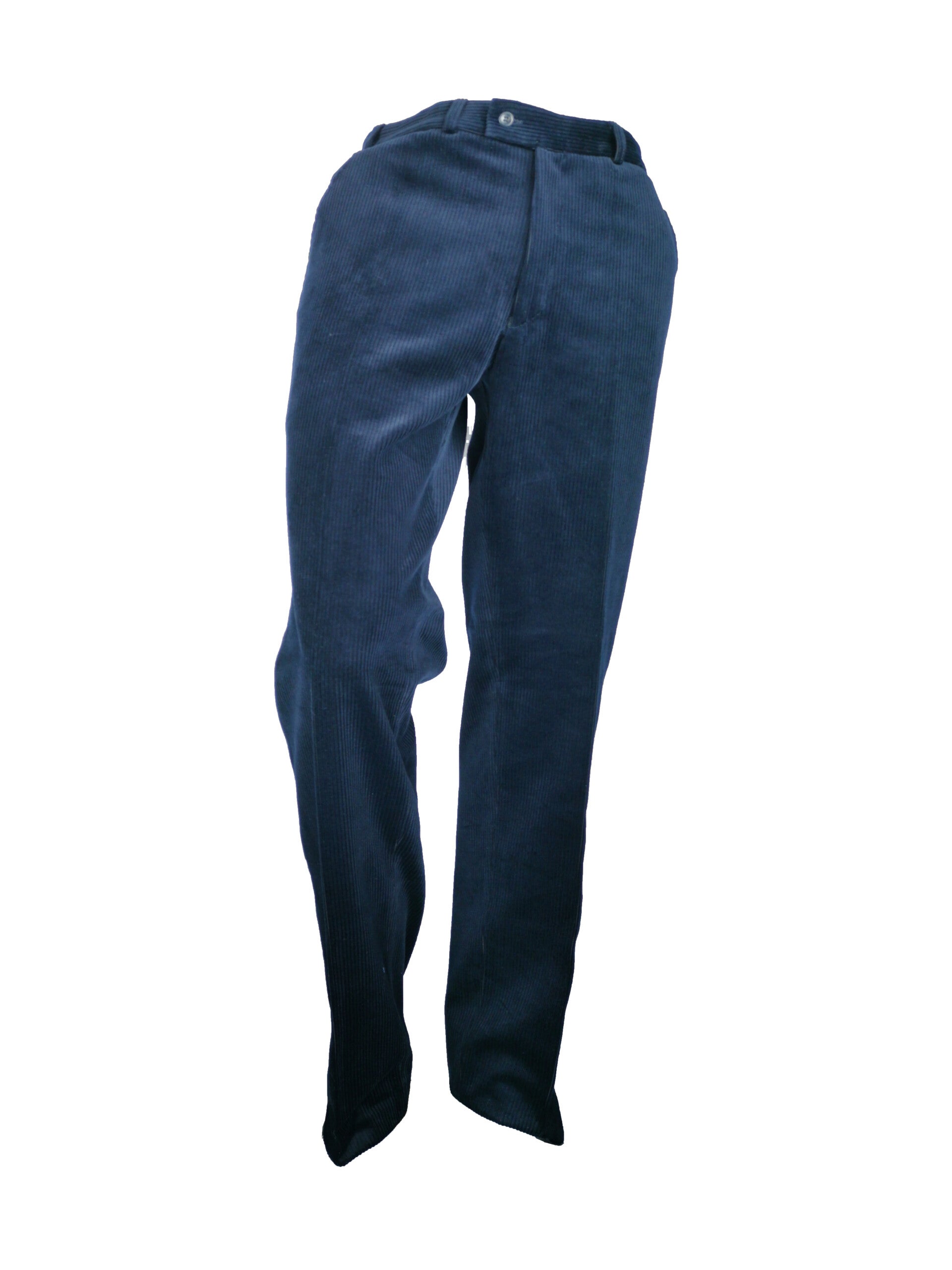 Pantalon en velours bleu marine